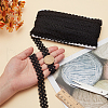 20 Yards Flat Polycotton Elastic Picot Decorative Cord OCOR-WH0090-051-3