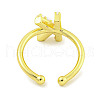 Rack Plating Brass Open Cuff Rings for Women RJEW-F162-01G-K-3
