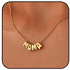 Brass Word MAMA Pendant Necklaces for Mother's Day FS-WGD8FB9-02-1
