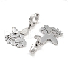 Left and Right Butterfly 304 Stainless Steel Shell Dangle Earrings EJEW-L283-067P-2