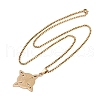 304 Stainless Steel Trinity Knot Pendant Necklaces for Men Women NJEW-K283-36G-2