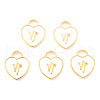 Light Gold Plated Alloy Enamel Pendants ENAM-R136-30-05-1