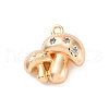 Brass Micro Pave Cubic Zirconia Pendants KK-D288-07G-1
