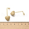 Brass Heart Dangle Stud Earrings EJEW-A121-19B-03-4