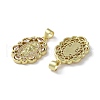 Rack Plating Brass Cubic Zirconia Pendants KK-M272-04G-2