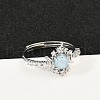 Brass Micro Pave Cubic Zirconia Finger Rings RJEW-D318-03P-3