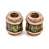 Rack Plating Brass Micro Pave Cubic Zirconia European Beads KK-F089-31RG-05-1