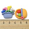 Opaque Resin Decoden Cabochons CRES-I029-02-4