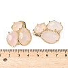Natural Rose Quartz Links connectors G-E526-28N-3