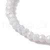 Flower Natural Shell & Glass Beaded Stretch Bracelet BJEW-JB10184-02-4