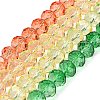 Transparent Painted Glass Beads Strands X1-DGLA-A034-T8mm-A04-2