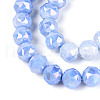 Electroplate Glass Beads Strands GLAA-N010-10mm-08-2