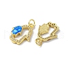 Brass Micro Pave Cubic Zirconia Pendants KK-A197-01G-2