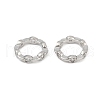 Brass Clear Cubic Zirconia Bead Frame KK-D375-33P-1