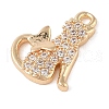Brass with Clear Cubic Zirconia Charms KK-N256-25B-G-2