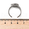 304 Stainless Steel Cuff Ring Components STAS-V012-01B-P-2