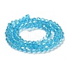 Transparent Electroplate Glass Beads Strands GLAA-F029-4mm-A19-2