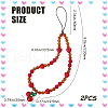 Agate & Crystal & Nylon & Alloy Mobile Straps AJEW-WH20002-55-2