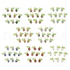 80Pcs 8 Styles Natural Gemstone Flower Charms PALLOY-JF03765-1