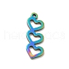 Ion Plating(IP) 201 Stainless Steel Pendants STAS-I197-016M-3