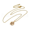 Brass Micro Pave Clear Cubic Zirconia Pendant Necklaces for Women NJEW-E106-05KCG-01-2