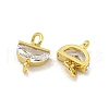 Brass with Clear Cubic Zirconia Pendant Bail KK-G490-05G-2