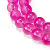 Frosted Transparent Glass Bead Strands X1-GLAA-P065-8mm-11-4