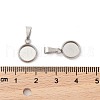 304 Stainless Steel Pendant Cabochon Settings STAS-I328-01B-P-3