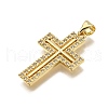 Brass Micro Pave Cubic Zirconia Pendants KK-Z100-37G-02-2