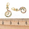 Brass Micro Pave Cubic Zirconia Pendants KK-U056-49G-3