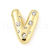Brass Micro Pave Clear Cubic Zirconia Pendants KK-E093-04G-V-1