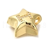 Rack Plating Brass Micro Pave Cubic Zirconia Pendants KK-I722-05G-I-2