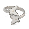 304 Stainless Steel Cuff Rings Components STAS-K279-02C-P-2