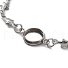 201 Stainless Steel Link Bracelet Settings Fit for Cabochons MAK-K023-01D-P-2