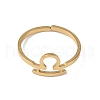 Real 18K Gold Plated 304 Stainless Steel Adjustable Finger Ring RJEW-L115-01G-10-2