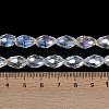 Transparent Electroplate Glass Beads Strands EGLA-N013-T10mm-B01-4