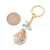 Natural Shell Pendant Keychains KEYC-JKC01094-04-3