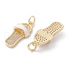 Brass Micro Pave Clear Cubic Zirconia Pendants ZIRC-A019-11G-2