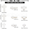 SUNNYCLUE 60Pcs 3 Styles Cross Natural Shell Beads BSHE-SC0001-18-2