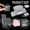 Transparent PET Tea Storage Boxes CON-WH0106-08G-2
