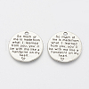 Tibetan Style Alloy Quote Pendants for Teachers' Day TIBE-Q085-05AS-FF-1