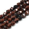 Natural Mahogany Obsidian Beads Strands G-S149-15-6mm-1