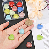 CHGCRAFT 16Pcs 8 Colors Synthetic Luminous Stone Pendants G-CA0001-69-4