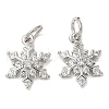 Brass Micro Pave Cubic Zirconia Pendants with Jumping Ring KK-A254-24P-1