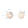 Round Unfinished Wood Beads WOOD-TA0001-07-LF-6