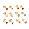 304 Stainless Steel Enamel Stud Earrings EJEW-B009-02G-1