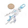 Luminous Acrylic Star Pendant Decoration HJEW-JM01443-02-4