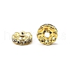 Brass Grade A Crystal Rhinestone Spacer Beads RB-A006-10MM-G-3