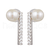 Natural Pearl Ear Studs EJEW-P286-18P-1