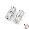 Anti-Tarnish Rhodium Plated 925 Sterling Silver Screw Clasps STER-K173-06P-3